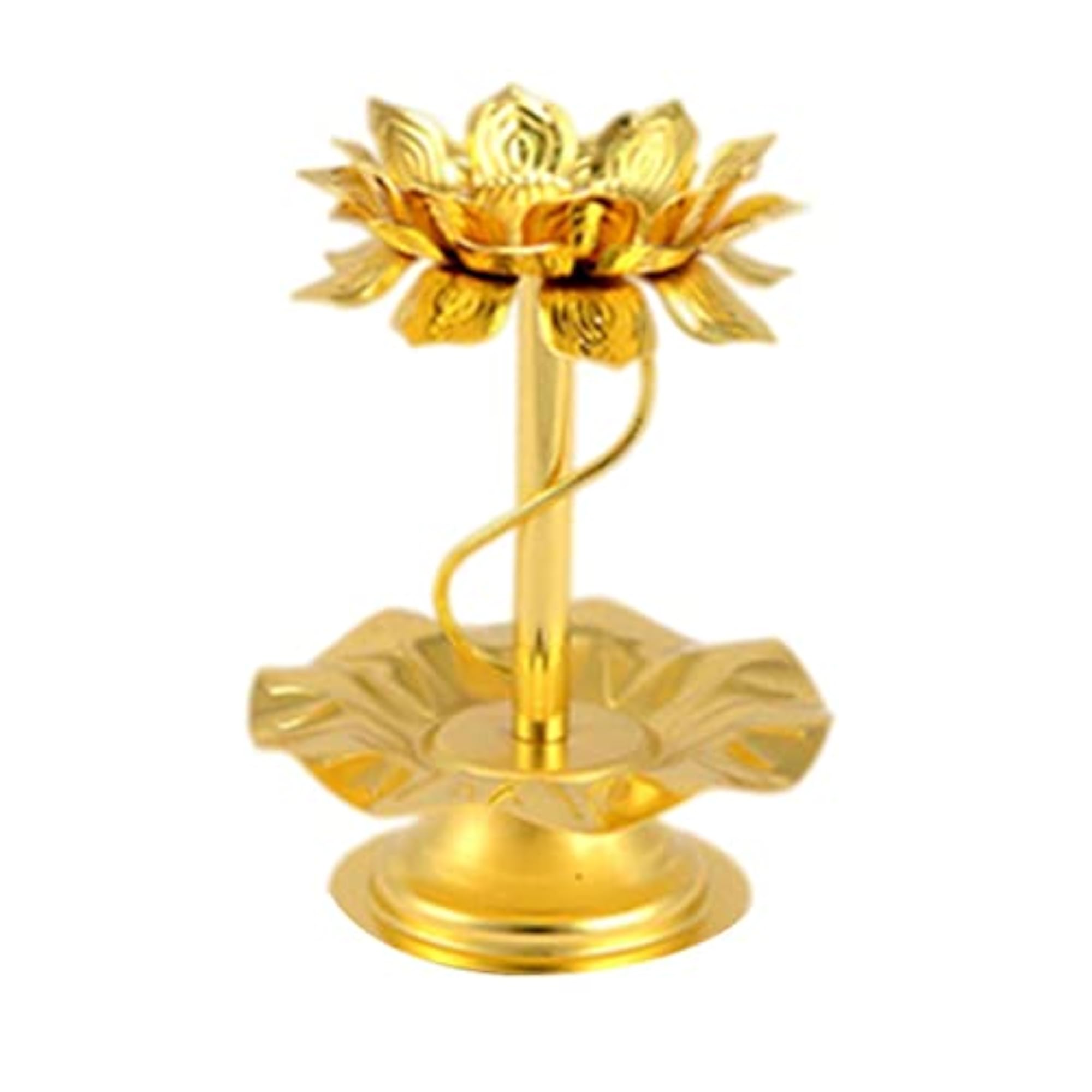 Decorative Lotus Candle Holder, 4 Inch